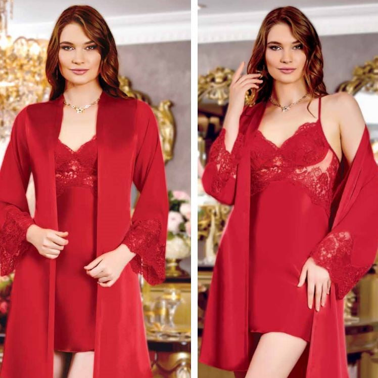 Jeremi 6 Pcs Satin Nightwear Set - S220
